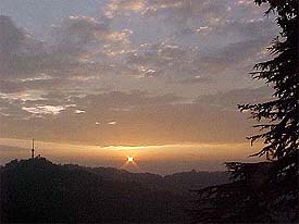 Clouds form multiplex patterns as the sun sets