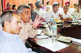 The Director-General, Health Services, Haryana, Dr Baljit Singh Dahiya, addresses a workshop on "Abolition of female foeticide" in Chandigarh 