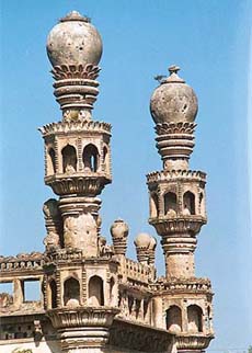 Tough stark minarets standing boldly, though bereft of ornaments