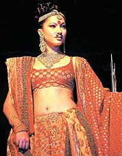 A model at the Bridal Asia show in the Capital
