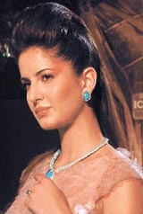 Model Katreena Kaif launching the Adamus, Ajay Leekhas jewellery collection, at a fashion show 