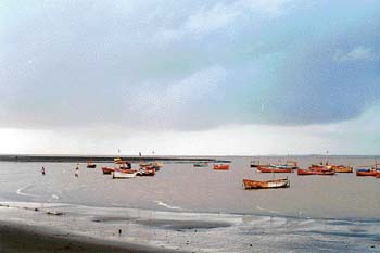 Boats on the sea near Arnala