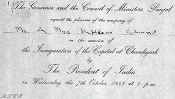 The invitation card for the event