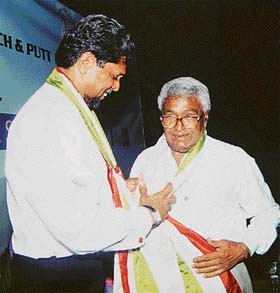 Wisden’s Indian Cricketer of the Century Kapil Dev with coach D.P. Azad