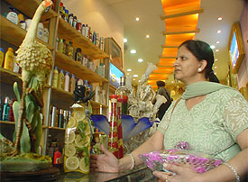 The market is flooded with gift items for the forthcoming Divali