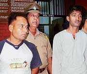 Makhan Singh and Naseem who were arrested on Friday from Khuda Alisher in connection with the murder of their friend, Avtar Singh, who was missing since September 25