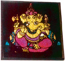 A glass painting of Lord Ganesha to brighten up your walls