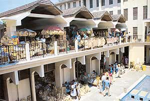 The straw market offers good bargains