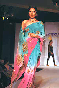 A model shows off Mandira Wirks creation.