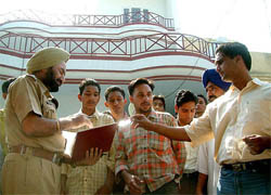 Some of the youths who were cheated by a firm claiming to be a branch of the Mumbai-based Tee Kay Company