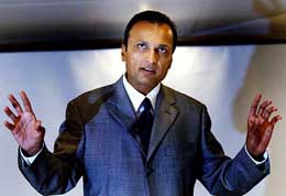 Reliance Industries MD Anil Ambani talks to mediapersons in Mumbai 