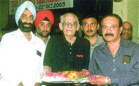 Former DDCA president K K Mehra inaugurating the DDCA Table Tennis Tournament