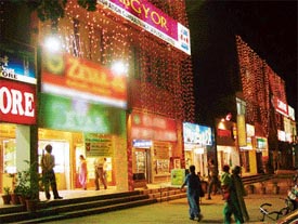 A view of the jewellery market in Mani Majra