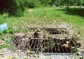 One of the rainwater harvesting wells in Leisure Valley, Sector 10, Chandigarh