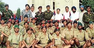 21 NCC cadets from different schools of Amritsar along with 10 employees of the 11 Punjab Battalion who visited The Tribune office during the Sadbhavna Cycle Rally in Chandigarh on Monday.