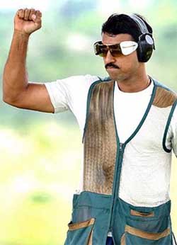 Rajyavardhan Singh Rathore exults after his victory in the mens double trap event