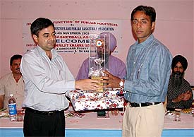 Hockey star Gagan Ajit Singh being honoured
