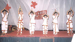 Small Wonder students presenting a cultural show.