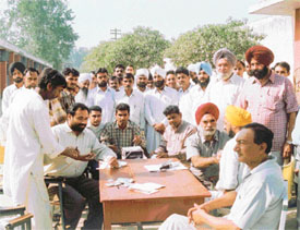 Doctors examine inmates of Central Jail, Ludhiana, on Monday