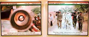 A view of Vande Mataram, the photo-exhibition structured by Sanjeev Chawla