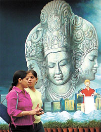 The Maharashtra pavilion at Pragati Maidan is almost complete for the annual Trade Fair scheduled to begin on November 14