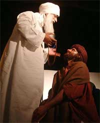 Pakistani theatre group Ajoka performs a play, Bullah