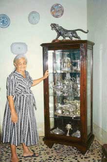 Mrs Braganza and her showcased silverware