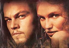 Leonardo DiCaprio and Cameron Diaz in "Gangs of New York"