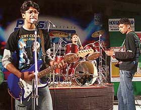 A rock concert being held at St Annes Convent School in Sector 32 of Chandigarh