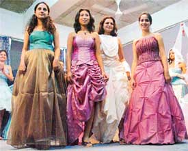 Different materials and styles are used to get the desired effect in gowns