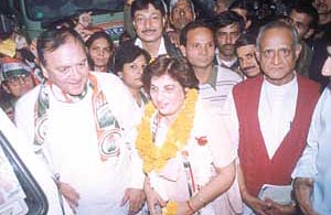 Sunil Dutt pitched in for the Congress candidate from Haus Khas, Prof Kiran Walia, in the Capital on Sunday