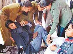 A semi-conscious Madhumeet, council president of Guru Gobind Singh College, Sector 26, on indefinite fast to press for the closure of the fee counter in city colleges