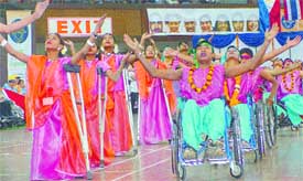 Schoolchildren perform at the 6th Abilympics