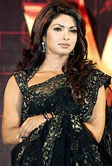 Former Miss World Priyanka Chopra attends a news conference after the inaugural filming of her new movie Waqt in Mumbai on Tuesday. 