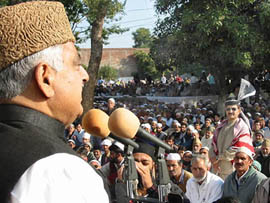 The Jammu and Kashmir Chief Minister, Mufti Mohammed Sayeed, at the Idgah ground on Id-ul-Fitr on Wednesday.