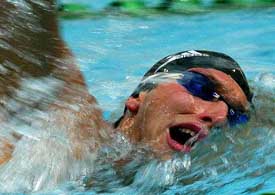 Australian swimmer Ian Thorpe trains ahead of the World Cup Swimming in Melbourne 