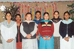 Carol singers at YWCA