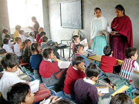 A view of  the Citizens Forum Vidya Mandir, a school in the Maqboolpura localiy in Amritsar, where 150 persons have died due to drug-addiction in the past, on Saturday. 