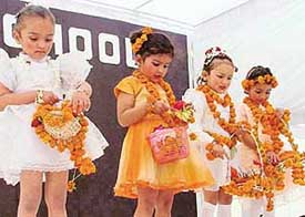 Students of Gem Public School perform at their annual day function at Phase 3B2 in Mohali on Tuesday.
