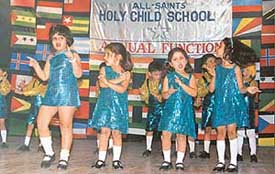 Children of All Saints Holy Child School, Panchkula, perform at their eighth annual function at the Tagore Theatre on Sunday.