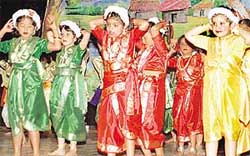 Tiny tots of Mount Carmel School, Sector 47, perform during their 17th annual day-cum-founders day function