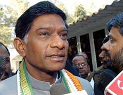 Former Chief Minister of Chhattisgarh Ajit Jogi talks to the media after he met Congress leader Ahmed Patel at his residence in New Delhi on Sunday