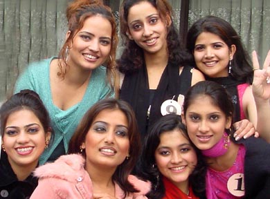 Participants for the Face of the Year -2003 during their preliminary rounds