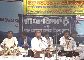A bhakti sangeet sammelan on the eve of Shaheedi Jor Mela at Fatehgarh Sahib
