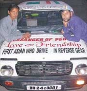 Mr Harpreet Papoo, along with his wife Krishna Devi, who has embarked on his reverse mission to promote Indo-Pak relations