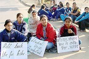 Students protest against fee hike