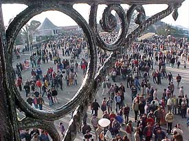 Tourists throng the Ridge on New Years Eve in Shimla on Wednesday.