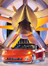 The new 2005 Corvette C6 in the Aerodynamic Wind Tunnel at the GM Tech Center in Warren