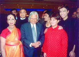 President Abdul Kalam with the three generations of the legendary Sarabhai family