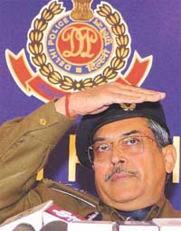 Delhi Police Commissioner R.S. Gupta during his annual press conference